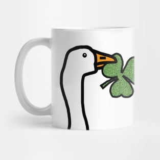 Portrait of a Gaming Goose Stealing a Shamrock Mug